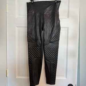 Spanx Faux Leather Moto Leggings